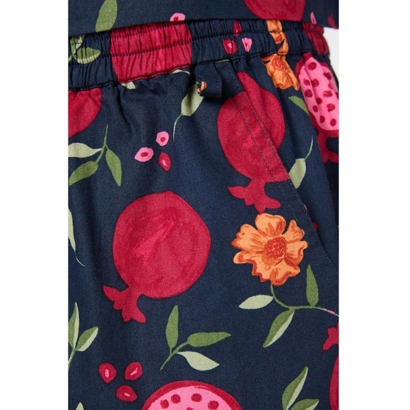 Princess Highway Unisex Navy Pomegranate Scrub Pant Size L - Picture 7 of 14